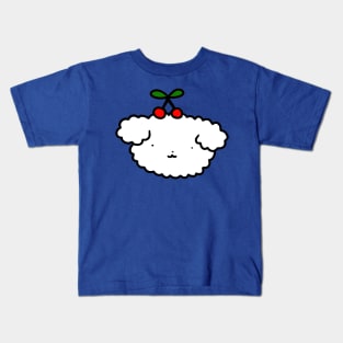 Cherry Fluffy Dog Face Kids T-Shirt